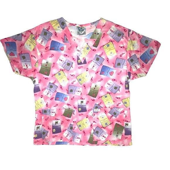 Crest Medical Scrub Top Breast cancer - Picture 1 of 9